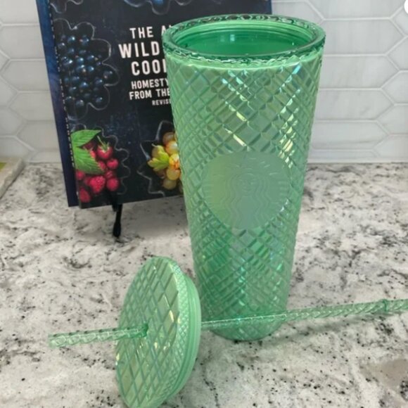 iridescent mint jade green starbucks summer 2024 tumbler - Picture 2 of 6